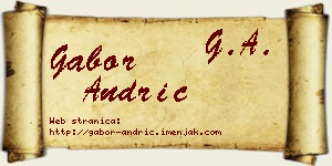 Gabor Andrić vizit kartica